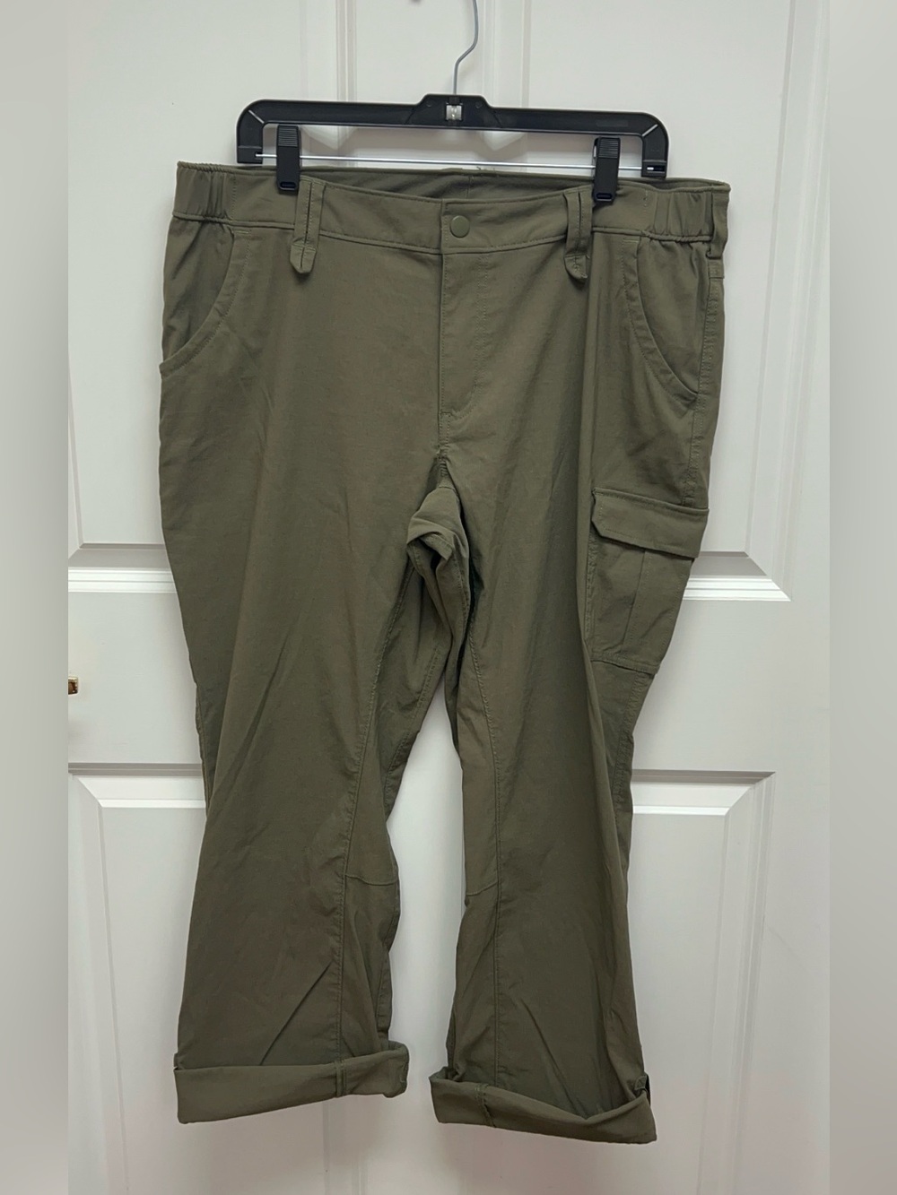 Duluth Trading Co. Dry on the Fly Convertible Cargo Pants Olive Green Sz 14x33